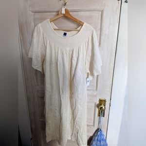 Old Navy Summer Eyelet Ivory Dress NWT size 3x